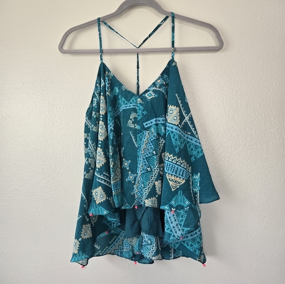 NWT Hemant & Nandita Layered Beaded Silk Tank Top Camisole Size Small - Picture 1 of 8